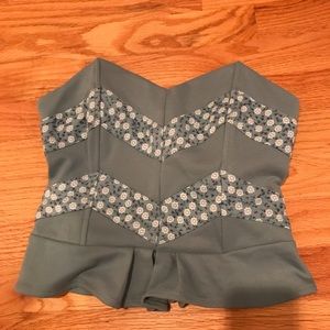 Urban outfitters Luca couture tube top green